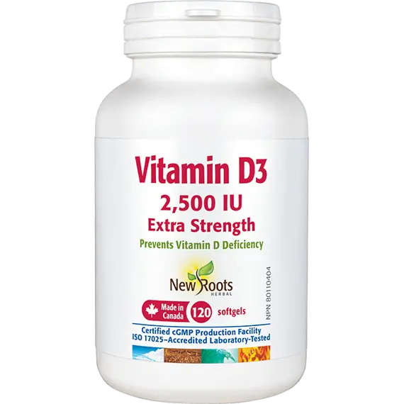Vitamin D3 2,500 IU Extra Strength (Softgels)